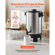 Load image into Gallery viewer, SucceBuy Commercial Coffee Urn Hot Beverage Dispenser with Dripless Faucet Quick-Brewing Coffee Maker for Catering, Party