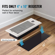 Load image into Gallery viewer, SucceBuy Booster Fan 4x12in Duct Fan 100CFM 10 Adjustable Speeds with LCD Smart Controller for Wall and Floor - AMOCART