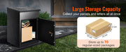 Bild in Galerie-Viewer laden, SucceBuy Package Delivery Boxes Galvanized Steel Wall Mount Waterproof Mailbox with Coded Lock Anti Theft Baffle for Curbside