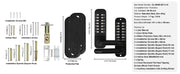 Charger l'image dans la visionneuse de galerie, Amocart Mechanical Keyless Entry Door Lock Single/Double -Sided 14 Digit Keypad and Handle Embedded