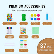 Bild in Galerie-Viewer laden, Amocart Children Magnetic Drawing Board Wooden Double-Sided Kid's Art Easel with Whiteboard Chalkboard for Girls Gifts Toys
