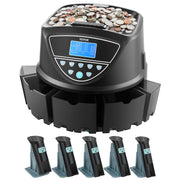 Load image into Gallery viewer, SucceBuy Coin Sorter Coin Counter Machine for 5 Kinds of USD Coins Coin Sorter & Wrap Machine Holds up to 2000 Coins LCD Screen