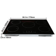 Load image into Gallery viewer, SucceBuy 5 Burners 30/36 Inch Electric Induction Cooktop Stove Hob Built-in Burner Cooker Sensor Touch Control Magnetic Cooker