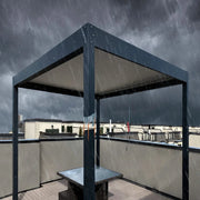 Charger l'image dans la visionneuse de galerie, Pergola Bioclimatique en Aluminium avec Lames Orientables et Portes Coulissantes Vitrées – Idéale pour les Salons de Toit ou les Balcons Modernes