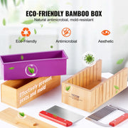 Charger l'image dans la visionneuse de galerie, Amocart Soap Making Kit Bamboo Cutting Box and Inner Box with Silicone Mold Stainless Steel Straight Cutter and Wavy Cutter