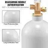 Load image into Gallery viewer, Amocart 5 Lbs CO2 Tank Aluminum Gas Cylinder Brand New CO2 Cylinder with Gray Spray Coating CO2 Tank with CGA320 Valve