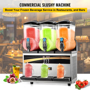 Load image into Gallery viewer, SucceBuy 45L Commercial CoSlushy Machine Intelligent LED Control Panel Drink Dispenser Juicer Beverage Granizing Smoothie Maker - AMOCART