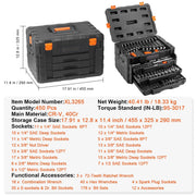 Load image into Gallery viewer, Amocart Mechanics Tool Set and Socket Set 1/4" 3/8" 1/2" Drive Deep Standard Sockets 450 Pcs SAE and Metric Mechanic Tool Kit