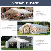 Load image into Gallery viewer, Party Tent 16x32 Canopy Heavy Duty, Waterproof Outdoor Event Tent with Removable Sidewalls & Roll-Up Door, Portable, Customized