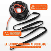 Load image into Gallery viewer, Amocart 8350/10000 lbs Synthetic Winch Rope 50ft Line String Cable Rope with Forged Winch Hook for ATV Car Outdoor Accessories