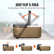 Bild in Galerie-Viewer laden, SucceBuy Hot Tub Cover Lift Spa Cover Lift Height 31.5"-41.3" Width 57"-92.5" Adjustable Installed Underneath Both Side Suitable