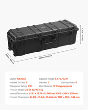 Load image into Gallery viewer, SucceBuy IP67 Weatherproof Hard Case Heavy Duty Protective Case w/ Pre-cut Foam and Handles for Travel Hunting Military Cameras