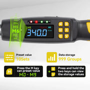Charger l'image dans la visionneuse de galerie, Clé dynamométrique numérique 1/2'' Précision 2% Outils à main 1/4'' 3/8'' Clé dynamométrique numérique pour auto, moto, vélo Waxtron Hot