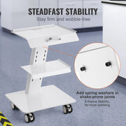 Charger l'image dans la visionneuse de galerie, Amocart Lab Trolley 3-Layer Rolling Cart Metal Mobile Trolley 220 lbs Weight Capacity for Lab Clinic Beauty and Salon