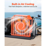 Charger l'image dans la visionneuse de galerie, Amocart PCP Air Compressor 4500PSI/30Mpa Diving Scuba 60 L/min Four-Cylinder Auto Stop PCP Rifle Pump with Fan Cooling System