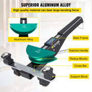 Load image into Gallery viewer, SucceBuy HVAC Refrigeration Manual Copper Ratcheting Pipe Bender Kit with 7 Dies 8-22mm 90° Inward & Outward Tube Bending Tools - AMOCART