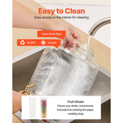 Load image into Gallery viewer, SucceBuy Beverage Dispenser Drink Dispensers for Parties, Glass Juice Dispenser with Metal Stand Lemonade Juice Water Dispensers - AMOCART