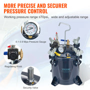 Load image into Gallery viewer, SucceBuy 10L Spray Paint Pressure Pot Tank Air Paint Pressure Pot Metal Rack Leak Repair Sealant for Industry Home Construction