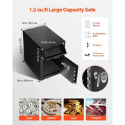 Load image into Gallery viewer, Amocart Drop Safe Large Capacity Front Drop Slot Safe Box with Digital Keypad Cash Depository Box with Spare Keys for Cash Bank