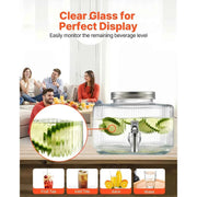 Load image into Gallery viewer, Amocart Beverage Dispenser 0.8Gal. Drink Dispensers for Party Glass Juice Dispenser with No-Drip Spigot and Lid for Restaurants