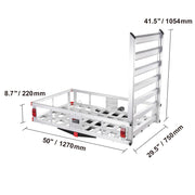 Load image into Gallery viewer, SucceBuy 47/53/60 in Hitch Cargo Carrier 400/500lb Capacity Trailer Hitch Mount Aluminum Cargo Basket for Truck Pickup Camping - AMOCART
