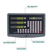 Load image into Gallery viewer, SNS-3V Display Milling Lathe Machine DRO Digital Readout AC110V/220V and 3 Pieces 0-1000mm Linear Scale Displacement Encoder