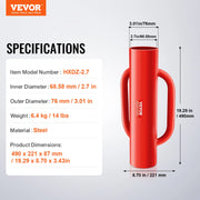 Load image into Gallery viewer, SucceBuy Fence Post Driver with Handle Pole Pounder Heavy Duty Carbon Steel Hand Post Rammer Fencing Hole Digger for Channel - AMOCART
