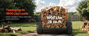 Load image into Gallery viewer, Amocart Garden Utility Trailer 28 Cu.Ft. & 1800lbs ATV UTV Trailer Tow Behind Steel Dump Trailers for Lawn Tractor Garden Waste