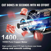 Load image into Gallery viewer, Amocart 550W 850W 1500W 1800W Commercial Electric Meat Bandsaw Stainless Steel Frozen Meat Cutter with Blade for Rib Pork Beef