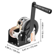 Load image into Gallery viewer, Amocart Hand Winch Heavy Duty Rope Crank with 33 ft Steel Wire Cable and Two-Way Ratchet for Trailer Boat or ATV Towing