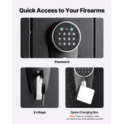 Load image into Gallery viewer, SucceBuy Gun Safe Cold-Rolled Steel Fireproof Cabinet with Keypad & Key with Magazine and Lighting Adjustable Racks for Rifles