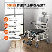 Load image into Gallery viewer, Indoor Bathroom Shower , SucceBuy Aluminum Alloy Mobility Chair for Elderly