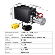 Load image into Gallery viewer, Amocart Hydraulic Pump 4-20 Quart Dump Trailer Pump Single Acting Dump Trailer Pump DC 12V Hydraulic Power Unit for Car Lifting