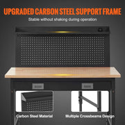 Charger l'image dans la visionneuse de galerie, Amocart 2000lbs 48"x24" Workbench Adjustable Height 28"-39.5" Work Bench with 3m Cable 30 Hooks for Garage Hardwood Working