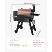Load image into Gallery viewer, Amocart Wood Pellet Grill Smoker 8 in 1 BBQ Grills for Outdoor Cooking with Digital Controller Meat Probe 500°F Max Temperature