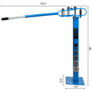Charger l'image dans la visionneuse de galerie, with 7 Dies Mutifunctional 44in Telescopic Rubber Handle Copper Steel Tube Bending Tool Amocart YP-38 Floor Mounted Bender
