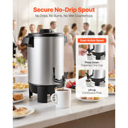 Load image into Gallery viewer, SucceBuy Commercial Coffee Urn Hot Beverage Dispenser with Dripless Faucet Quick-Brewing Coffee Maker for Catering, Party