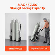 Load image into Gallery viewer, SucceBuy Dual Welding Cylinder Cart Oxygen Acetylene Tank Cart w/ 440LBS Static Capacity for Double 12.5-Inch Dia. Gas Cylinders