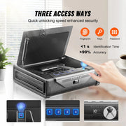 Load image into Gallery viewer, SucceBuy Gun Safe Q235 Steel Pistol Safe with 3-Way Quick Access Gun Case Gun Box Advanced Biometric Technology Travel Gun Safe