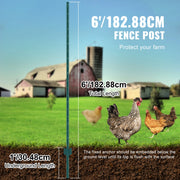 Load image into Gallery viewer, SucceBuy Fence Post T-Post Heavy Duty Metal Fence Post Sturdy Steel Fence Stakes for Garden Yard Lawn Farms Outdoor Wire Fencing