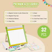 Bild in Galerie-Viewer laden, Amocart Children Magnetic Drawing Board 3-in-1 Double-Sided Wooden Kids Art Easel with Painting Accessories for Boys Girls Toys