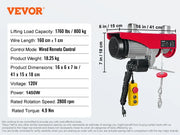 Load image into Gallery viewer, SucceBuy 200-800kg Electric Hoist with Wired/Wireless Remote Control Lifting Crane Cable Hoist Winch for Boat Garage Elevator
