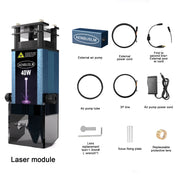 Load image into Gallery viewer, AENBUSLM 40W 80W Laser Cutting Module 450mm Blue Light Laser Engraving Head with Air Assist Woodworking Cutter CNC Laser Engrave