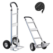 Bild in Galerie-Viewer laden, Amocart 500LBS Hand Truck Dolly with Non-Slip Wheels & Tie-down Strap Aluminum Alloy Portable Trolley for Moving Home Warehouse