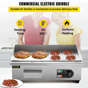 Load image into Gallery viewer, SucceBuy 14"-22" Electric Countertop Griddle Teppanyaki Grill 1600W/3200W Stainless Steel Flat Top Grills for Pancake Chicken