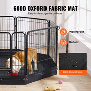 Bild in Galerie-Viewer laden, Amocart Dog Playpen 8 Pcs 24x24in Panels Foldable Metal Pet Exercise Pen Dog Fence Indoor Outdoor Pen with Door for Dogs, Cats