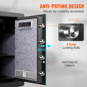 Load image into Gallery viewer, SucceBuy Electric Safe 2.2/1.8 Cubic Feet Fingerprint&Digital Security Cabinet Safe W/ Fire-proof Bag for Cash Jewelry Documents