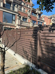 Load image into Gallery viewer, Modern Rustproof Aluminum Fence Slat Fence Panel Powder Coated Privacy Fence For Outdoor Yard Easy Installation Durable Design