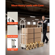 Bild in Galerie-Viewer laden, SucceBuy 2000LBS U-Boat Platform Truck Dolly Steel Utility Cart with Detachable Handles Industrial Hand Push Truck for Warehouse