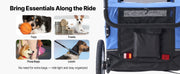 Load image into Gallery viewer, Amocart Dog Bike Trailer Supports up to 88 lbs 2-in-1 Pet Stroller Cart Bicycle Carrier for Dogs Easy Folding Frame with Wheel